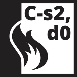 Sicherheitskriterien - Brandverhalten - C-s2, d0 - schwer entflammbar